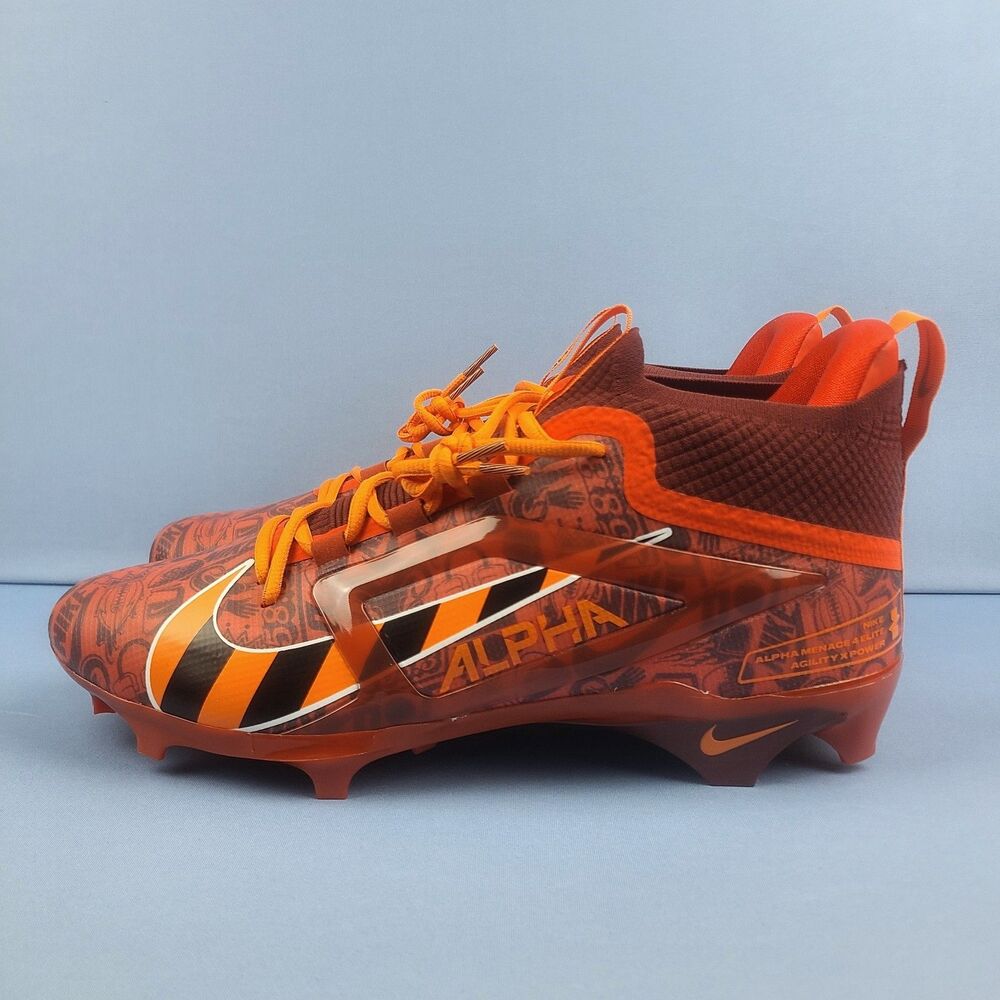 Nike Football Cleats Mens Size 13 Alpha Menace 4 Elite NRG Red Orange FQ4046-600